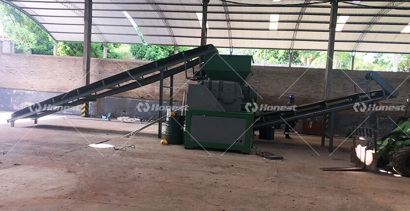 The Scrap Iron Double Shaft Shredder In Paraguay