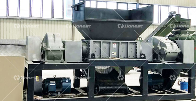 The Scrap Metal Double Shaft Shredder In Guangdong China