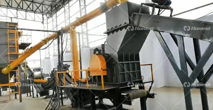 Waste Radiator Horizontal Hammer Mill Crusher In India